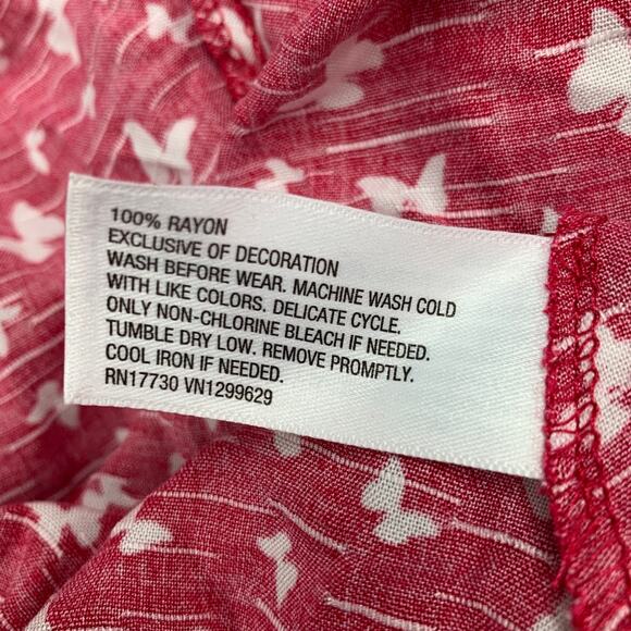 New Art Class Girls Small (6/7) Butterfly Thin Strap Back Zip Scallop Edge Dress - Picture 3 of 3